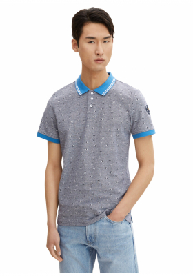 TOM TAILOR Parasol 1622, Kék Rövid Ujjú Ingpóló