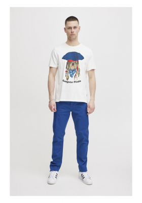 BLEND 7297, Fehér Rövid Ujjú Póló Pirate