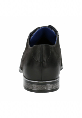 BUGATTI A311K, Fekete Nubuk Bőr Alkalmi Cipő