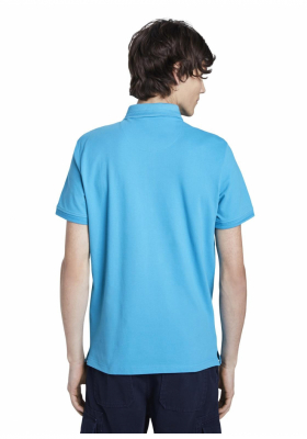 TOM TAILOR Poloshirt w. Details 8143, Világoskék Rövid Ujjú Ingpóló