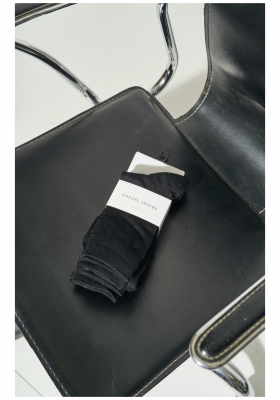 CASUAL FRIDAY Nelson 3-Pack 3733, Fekete Magasszárú Zokni, NOOS