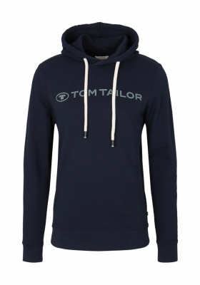 TOM TAILOR Printed 0553, Sötétkék Kapucnis Pulóver