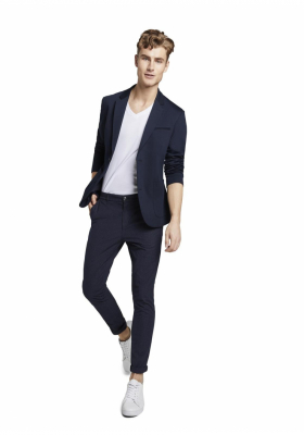 TOM TAILOR DENIM Twill Piquee 7134, Kék Zakó