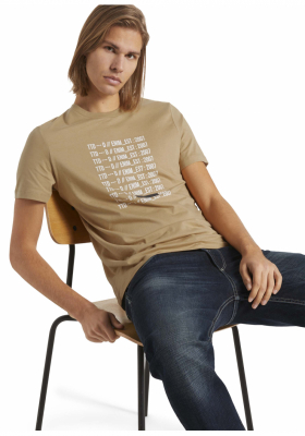 TOM TAILOR DENIM Est.2007 3263, Bézs Rövid Ujjú Póló