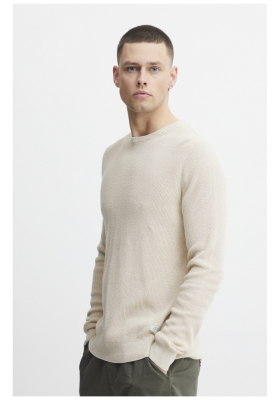 BLEND Codford 4336, Törtfehér Kötött Pulóver
