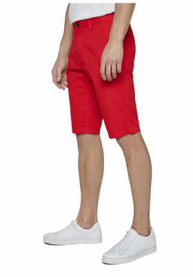TOM TAILOR Chino Shorts 6331, Piros Chino Rövidnadrág
