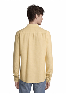 TOM TAILOR DENIM Twill 6873, Sárga  Hosszú Ujjú Ing