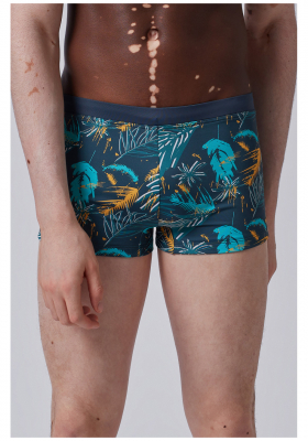 SKINY Summer Island 0060, Kék Levelek  Boxer Úszónadrág