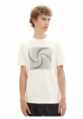 TOM TAILOR DENIM 7680, Fehér Rövid Ujjú Póló