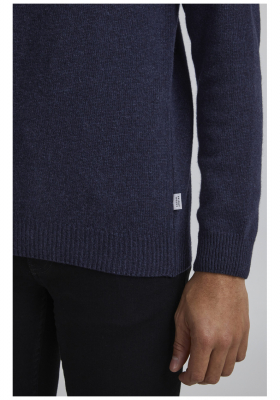 CASUAL FRIDAY Karl 3971, Kék Kötött Gyapjú Garbo Pulóver, NOOS