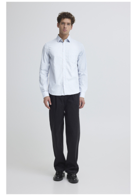 CASUAL FRIDAY Orlyn 6251, Halványkék Csíkos Rövid Ujjú Ing