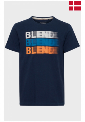 BLEND 5045, Kék Rövid Ujjú Póló