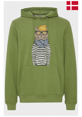 BLEND 6540, Zöld Kapucnis Pulóver