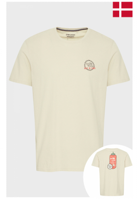 BLEND 6853 Homokszínű Rövid Ujjú Póló Ketchup