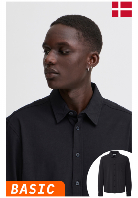 Ingek és nyakkendők - Hosszú ujjú BLEND Alo 8372, Fekete Hosszú Ujjú Ing BLEND Alo 8372, Fekete Hosszú Ujjú Ing