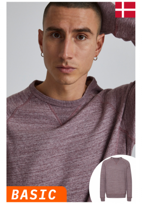 BLEND Alton 6979, Piros Környakú Pulóver