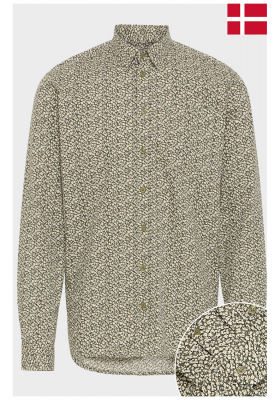 BLEND Avid 0017, Olivzöld, Aprómintás Hosszú Ujjú Ing