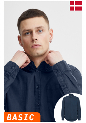 BLEND Bugley 4746, Kék Hosszú Ujjú Ing