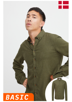 BLEND Burley 6243, Zöld Hosszú Ujjú Ing