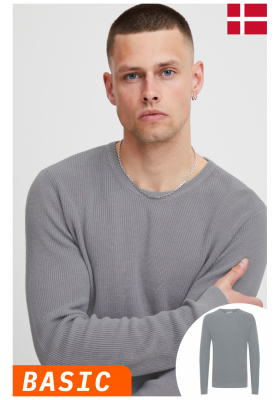 BLEND Codford 4336, Szürke Kötött Pulóver