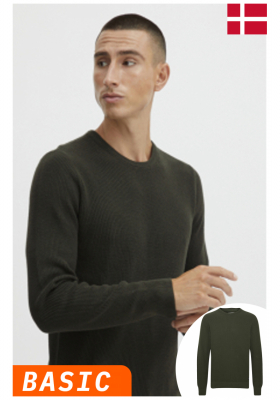 BLEND Codford 4336, Zöld Kötött Pulóver