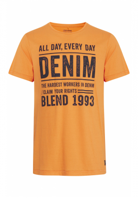 BLEND Denim Tee 0624, Narancssárga Rövid Ujjú Póló