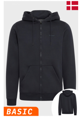 BLEND Downton 4494, Kék Zippes-Kapucnis Pulóver