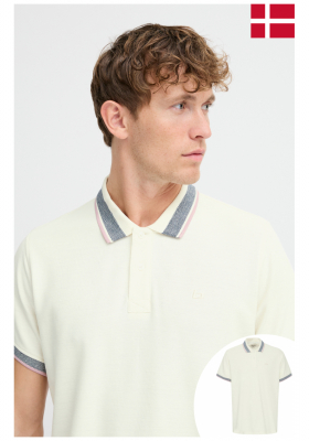 BLEND Elmo 7916, Törtfehér Rövid Ujjú Ingpóló