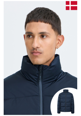 BLEND Feri 0927, Kék Bélelt Steppelt Dzseki
