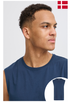 BLEND Jaxy 8770, Kék Ujjatlan Póló