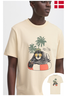 BLEND Jerron 8280, Bézs Lazy Days Rövid Ujjú Póló