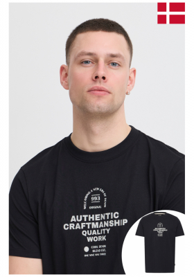 BLEND Jesper 8279, Fekete Rövid Ujjú Póló