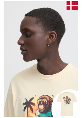 BLEND Jessy 8281, Homokszínű Rövid Ujjú Póló