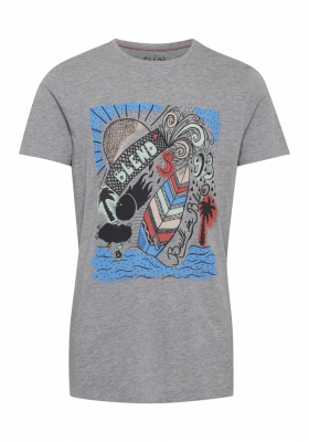 BLEND Malibu 8767, Szürke Rövid Ujjú Póló