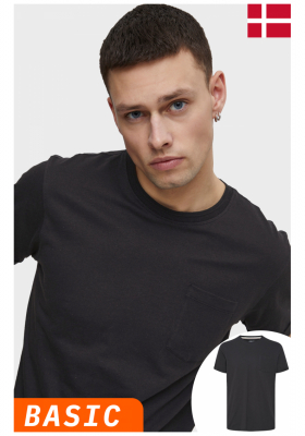 BLEND NASIR 1715, Fekete Rövid Ujjú Póló