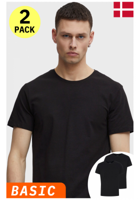 BLEND Nick 2-Pack 1877, Fekete Rövid Ujjú Póló