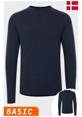 BLEND Norun 1160, Kék Kötött Pulóver