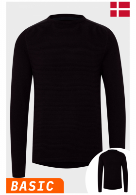 BLEND Norun 1160, Pulóver, Fekete Kötött Pulóver