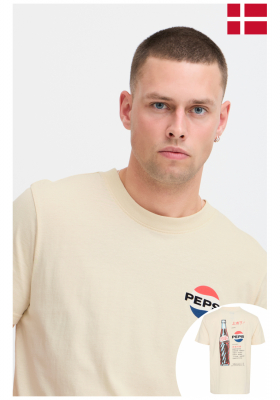 BLEND Ranlyn 8042, Bézs Rövid Ujjú Póló Pepsi