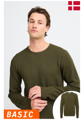 BLEND Redhill 7257, Zöld Kötött Pulóver