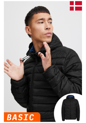 BLEND Romsey 2462, Fekete Kapucnis Dzseki, NOOS