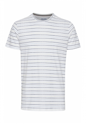 BLEND Striped 2372, Fehér Rövid Ujjú Póló