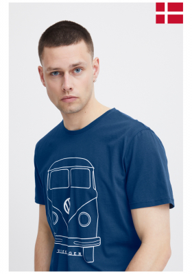BLEND Volkswagen 6993, Kék Rövid Ujjú Póló
