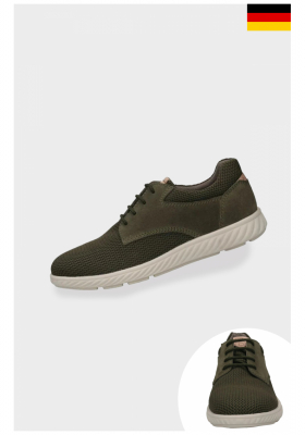 BUGATTI AS501, Sötétzöld Sneaker Félcipő