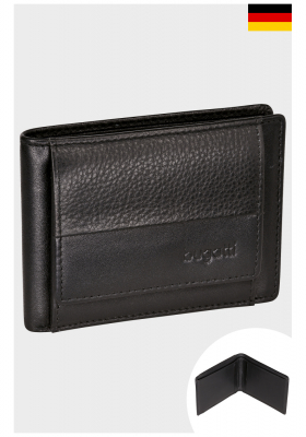 BUGATTI Atlanta 0101, Fekete Bőr Pénztárca