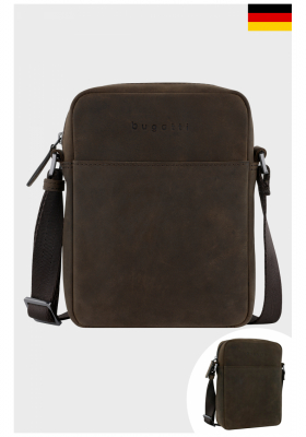 BUGATTI Luca 3702, Barna Bőr Válltáska Small
