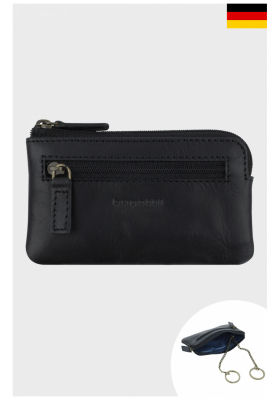 BUGATTI Remo 9501, Fekete Bőr Kulcstartó