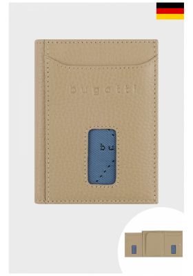 BUGATTI Secure Slim 8050, Bézs Bőr Pénztrárca