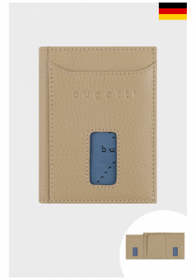 BUGATTI Secure Slim 9050, Bézs Bőr Pénztrárca