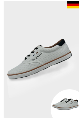 BUGTATTI 321-AFH01, Fehér Sneaker Félcipő